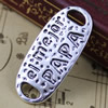 Metal Zinc Alloy "el mejor PAPA" Connectors Pendant For Bracelet Clasps Beads 13x30mm Sold By KG
