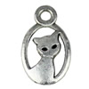 Pendant. Fashion Zinc Alloy jewelry findings.Animal 16x9mm. Sold by KG