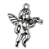 Pendant. Fashion Zinc Alloy jewelry findings.Angel 27x22mm. Sold by KG
