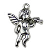 Pendant. Fashion Zinc Alloy jewelry findings.Angel 27x22mm. Sold by KG