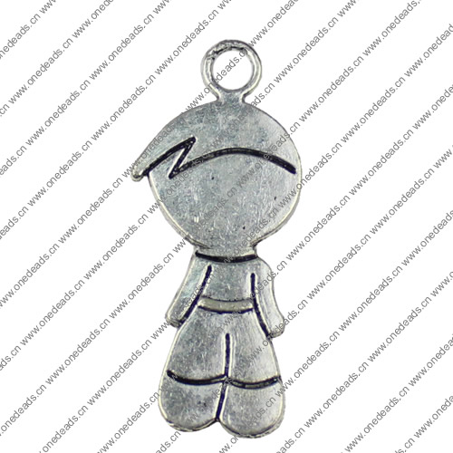 Pendant. Fashion Zinc Alloy jewelry findings.People 40x14mm. Sold by KG