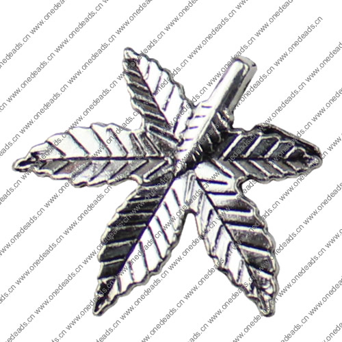 Pendant. Fashion Zinc Alloy jewelry findings.Leaf 25x27mm. Sold by KG