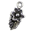 Pendant. Fashion Zinc Alloy jewelry findings.Flower 22x11mm. Sold by KG