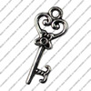 Pendant. Fashion Zinc Alloy jewelry findings.Key 21x9mm. Sold by KG