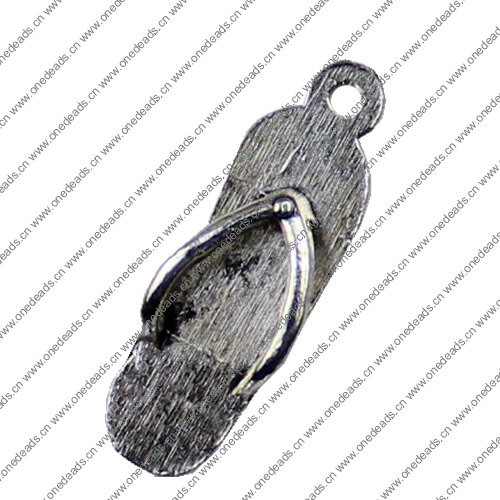 Pendant. Fashion Zinc Alloy jewelry findings.Shoes 22x8.5mm. Sold by KG