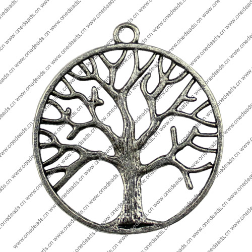 Pendant. Fashion Zinc Alloy jewelry findings.Tree 36x33mm. Sold by KG