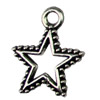 Pendant. Fashion Zinc Alloy jewelry findings.Star 14x18mm. Sold by KG
