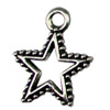 Pendant. Fashion Zinc Alloy jewelry findings.Star 14x18mm. Sold by KG