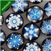 Mixed Style Fashion Snowflake Round Glass Cabochon Dome Cameo 25mm Sold by PC

