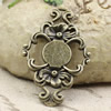 Zinc Alloy Cabochon Settings. Fashion Jewelry Findings. 42x26.5mm Inner dia 11.5x11.5mm. Sold by PC