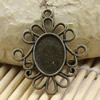 Zinc Alloy Cabochon Settings. Fashion Jewelry Findings. 31.5x26.5mm Inner dia 10x14mm. Sold by PC