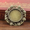 Zinc Alloy Cabochon Settings. Fashion Jewelry Findings. 26x26mm Inner dia 14.5x14.5mm. Sold by PC
