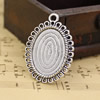 Zinc Alloy Cabochon Settings. Fashion Jewelry Findings. 37.5x27mm Inner dia 25x18mm. Sold by KG
