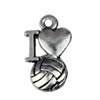 Pendant. Fashion Zinc Alloy jewelry findings.16x9mm. Sold by KG
