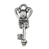 Pendant. Fashion Zinc Alloy jewelry findings.Key 10x27mm. Sold by KG