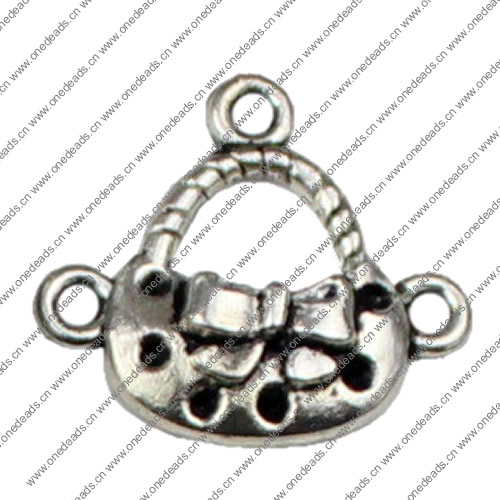 Connector. Fashion Zinc Alloy Jewelry Findings. Handbag 20x18mm. Sold by KG  