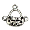 Connector. Fashion Zinc Alloy Jewelry Findings. Handbag 20x18mm. Sold by KG  

