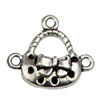 Connector. Fashion Zinc Alloy Jewelry Findings. Handbag 20x18mm. Sold by KG  