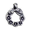 Pendant. Fashion Zinc Alloy jewelry findings.Flower 14x17mm. Sold by KG
