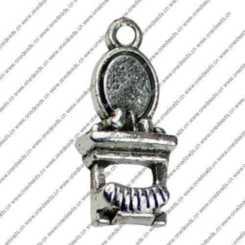 Pendant. Fashion Zinc Alloy jewelry findings.21x9mm. Sold by KG