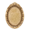 Zinc Alloy Brooch Cabochon Settings. Fashion Jewelry Findings. 34x48mm Inner dia 25x35mm. Sold by PC
