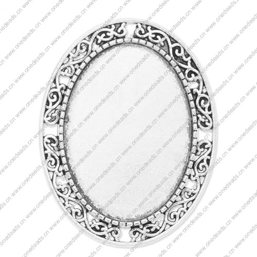 Zinc Alloy Brooch Cabochon Settings. Fashion Jewelry Findings.34.5x44.5mm Inner dia 25x35mm. Sold by PC