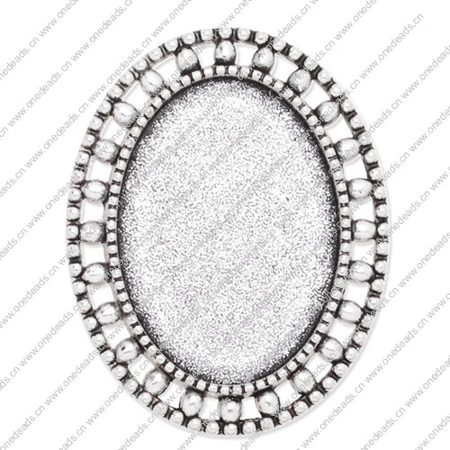 Zinc Alloy Brooch Cabochon Settings. Fashion Jewelry Findings.26x33mm Inner dia 18x25mm. Sold by PC