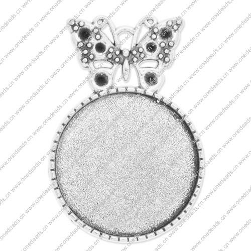 Zinc Alloy Brooch Cabochon Settings. Fashion Jewelry Findings.27x39mm Inner dia 25mm. Sold by PC