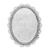 Zinc Alloy Brooch Cabochon Settings. Fashion Jewelry Findings.38x47.5mm Inner dia 30x40mm. Sold by PC
