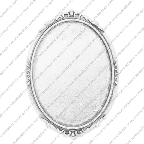 Zinc Alloy Brooch Cabochon Settings. Fashion Jewelry Findings.35x49mm Inner dia 30x40mm. Sold by PC