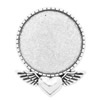 Zinc Alloy Brooch Cabochon Settings. Fashion Jewelry Findings.33x41mm Inner dia 30mm. Sold by PC
