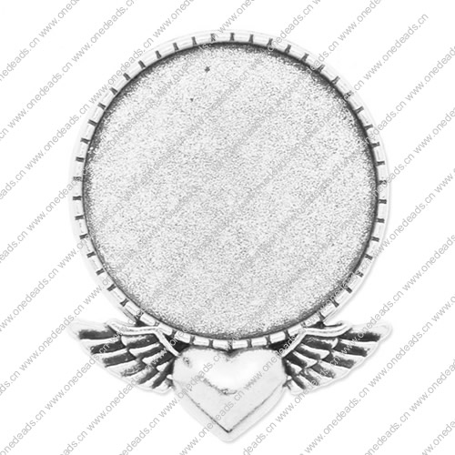 Zinc Alloy Brooch Cabochon Settings. Fashion Jewelry Findings.33x41mm Inner dia 30mm. Sold by PC