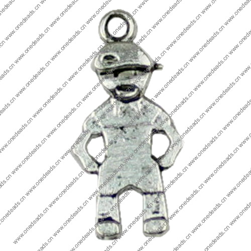 Pendant. Fashion Zinc Alloy jewelry findings. People 22x10mm Sold by KG