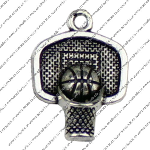 Pendant. Fashion Zinc Alloy jewelry findings.Basketball Stands 20x15mm Sold by KG