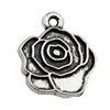 Pendant. Fashion Zinc Alloy jewelry findings.Flower 16x18mm Sold by KG
