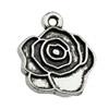 Pendant. Fashion Zinc Alloy jewelry findings.Flower 16x18mm Sold by KG