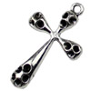 Pendant. Fashion Zinc Alloy jewelry findings.Cross 20x33mm Sold by KG