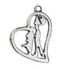 Pendant. Fashion Zinc Alloy jewelry findings.Heart 21x22mm Sold by KG