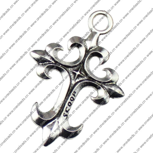 Pendant. Fashion Zinc Alloy jewelry findings.Cross 43x29mm Sold by KG