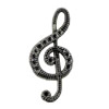 Pendant. Fashion Zinc Alloy jewelry findings Musicalnote 33x15mm Sold by KG
