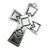 Pendant. Fashion Zinc Alloy jewelry findings Cross 40x28mm Sold by KG
