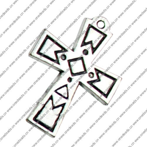 Pendant. Fashion Zinc Alloy jewelry findings Cross 18x25mm Sold by KG