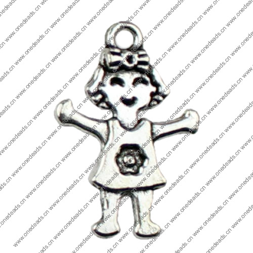 Pendant. Fashion Zinc Alloy jewelry findings People 18x28mm Sold by KG