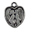 Pendant. Fashion Zinc Alloy jewelry findings.Heart 11x13mm Sold by KG
