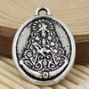 Metal Zinc Alloy Silver Tone Jesus Pendant For Necklace DIY Jewelry Making Accessories 31x22mm Sold By KG

