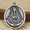 Metal Zinc Alloy Silver Tone Jesus Pendant For Necklace DIY Jewelry Making Accessories 31x22mm Sold By KG