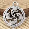 Metal Zinc Alloy Silver Tone Pendant For Necklace DIY Jewelry Making Accessories 32x26mm Sold By KG