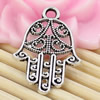 Metal Zinc Alloy Silver Tone Hands Pendant For Necklace DIY Jewelry Making Accessories 21x15mm Sold By KG
