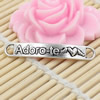 Antique Silver with "Adoro-te" Connectors Pendant Tibetan silver Bracelet Clasps Beads 38x6mm Sold By KG