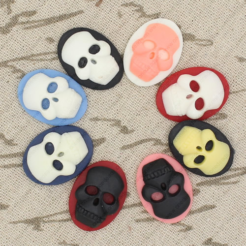 Flat Back Resin Skeleton Cameos Cabochons For Settings Jewelry Pendant DIY-Accessories 18x25mm Sold by Bag
